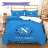 SSC Napoli Custom Name Pattern Bedding,Quilt Set Quilt Cover Pillowcase Home Birthday Gift(1 * duvet cover + 2 * pillowcase, without core)