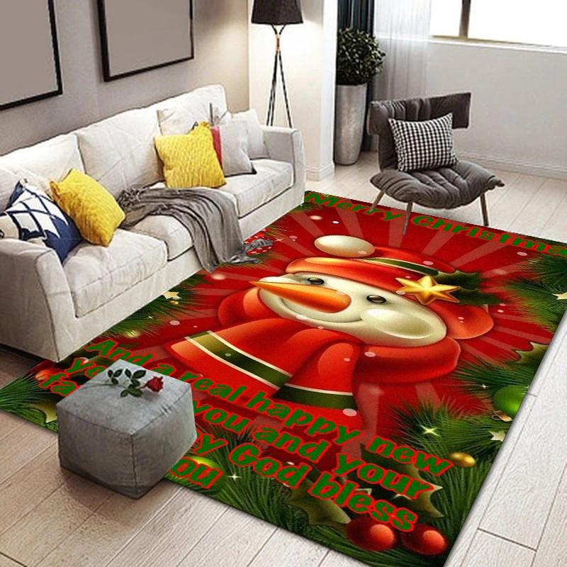C-Christmas dwarf print carpet yoga mat bedroom decoration carpet living room bathroom decoration floor mat birthday gift