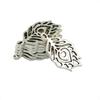 100pcs silver color feather Charms for Necklace Jewelry Making Accessories