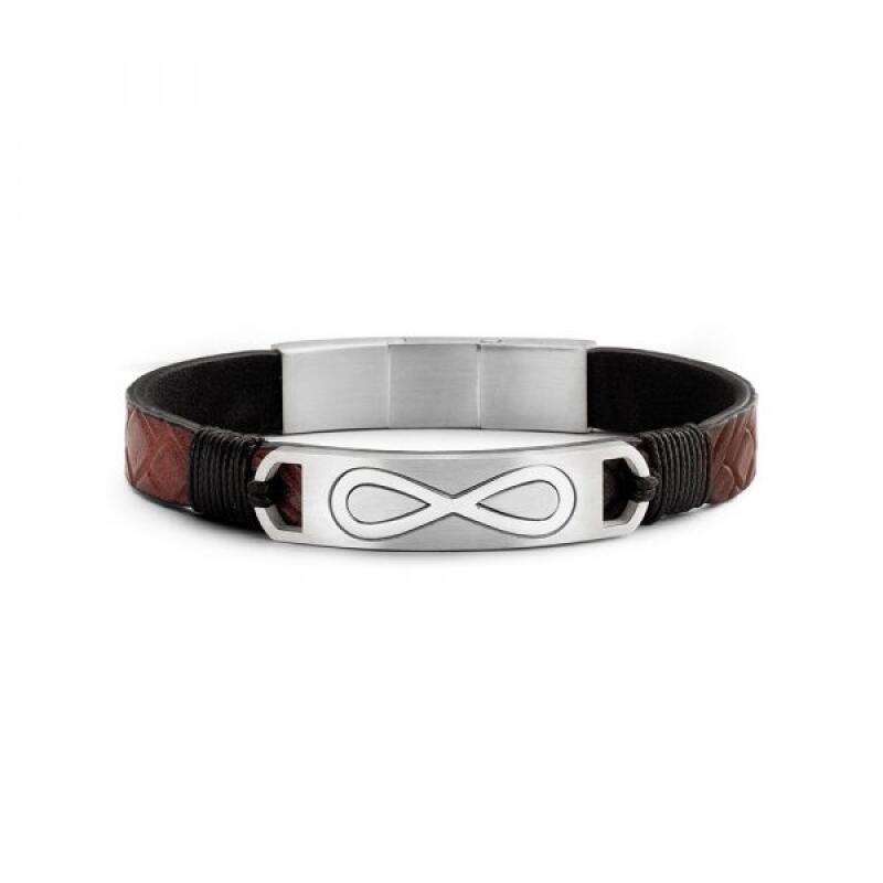 

[Frank 1967] Infinity 2 Leather Bracelet Dark Brown 7FB-0300
