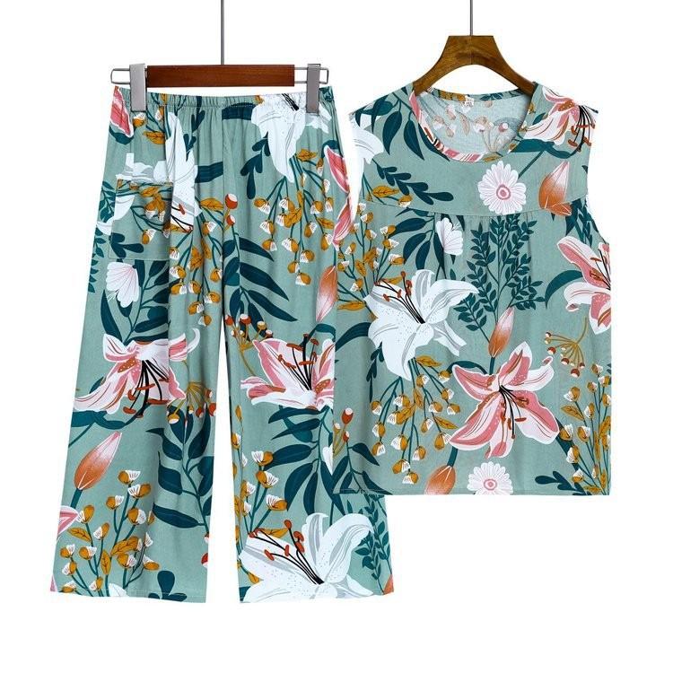 

Women s Sleeveless Tank Top Pajamas XXL зелений