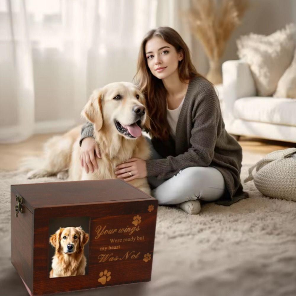 With Photo Frame Pet Ash Box Personalized Photo Frame Urn Commemorative Pet Cremation Urn  For Dogs