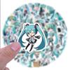 60-Count Hatsune Miku Cartoon Graffiti Stickers for DIY Decoration