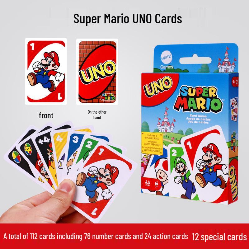 Genuine Mattel UNO Classic Card Game for Multiple Players - Casual Party Poker Table Game