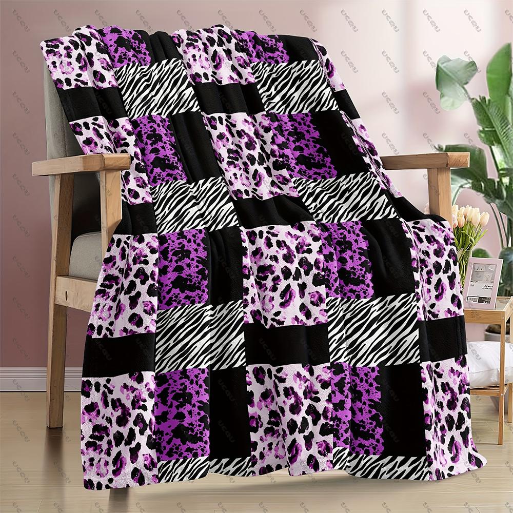 Leopard Tiger Blanket Flannel Throw Blanket Gift Lightweight Soft Couch Bed Travel Camping Office Chair Soft Warm Autumn Winter