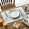 1PC Artoid Mode Bird Floral Leaves Chinoiserie Placemats Branches Spring Table Mats for Party Kitchen Dining Decoration