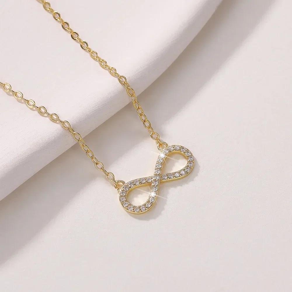 European And American Gold Heart-Shaped Zircon Simple Necklace For Women, High-End Fashion Temperament, Niche Design, Jewelry Wh