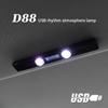 Vibrant Multicolor LED Car Neon Accent Lights USB Rechargeable Remote Controlled 5V Interior Atmosphere Lamp