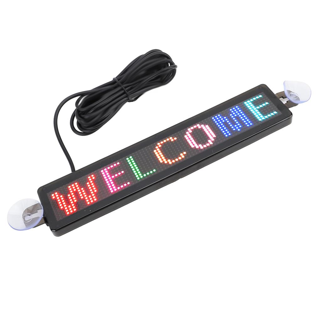 LED Laufschrift 12x72 Pixel 230x50mm Bluetooth APP Programmierbares LED Matrix Panel für Party Auto B