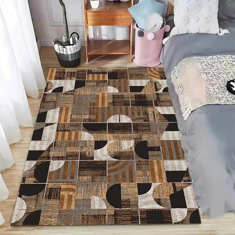 Abstract Pattern Rugs Simple Color Floor Mat Home Decor Soft Non-slip Kids Room Bedroom Carpet Gift Easy To Clean Sofa Carpets