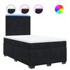 VidaXL Bed Slat Base with Mattress Black 120x200 Cm Velvet, Bed, Platform Bed, Panel Bed, Furniture of 3293178