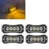 NEW 4PCS Truck Side Lights LED Smoked Lens Side Marker Lights for Car Trailer Boat 4LED Indicator Signal Lamp Camper Marker