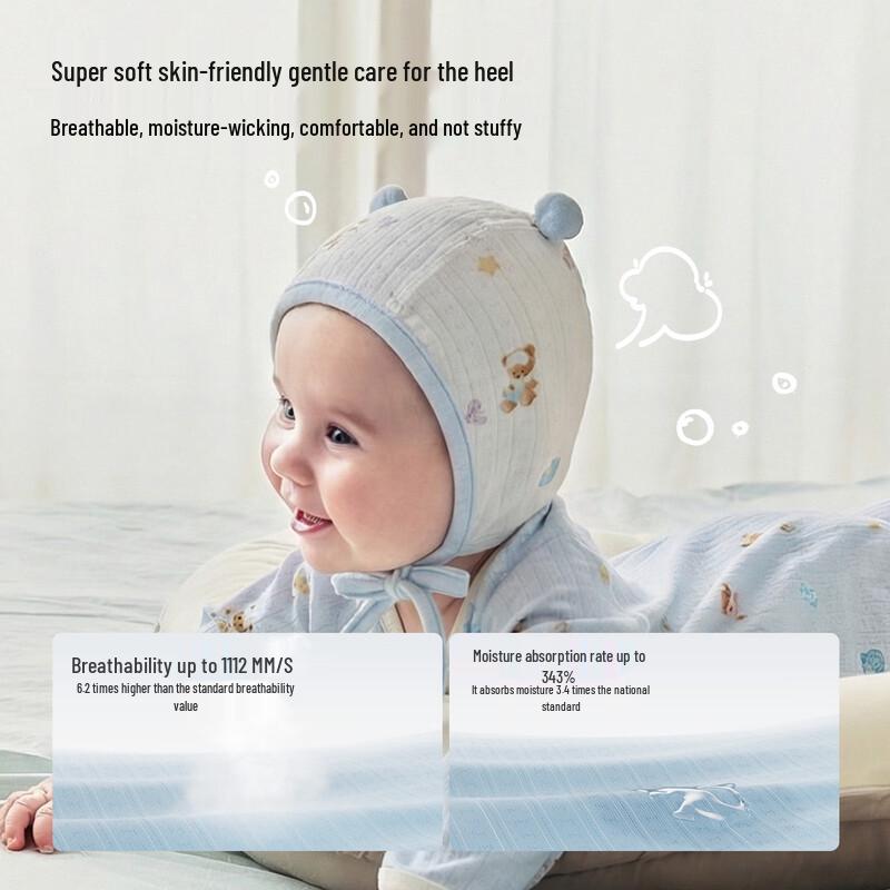 EMXEE Newborn Baby Silk Linen Windproof Hat