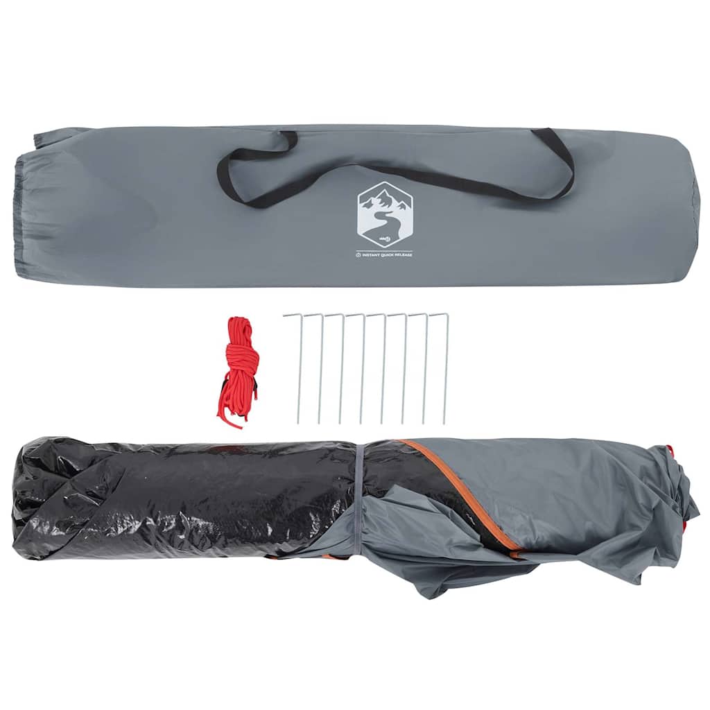 Dome Camping Tent for 3 Persons Grey and Orange Quick Release System