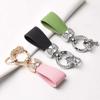 Key Holder Luxury Genuine Leather Keychain Matte Buckle Keys Organizer Car Key Pendant Bag Charms Ladies Bag Fashion Decoration
