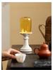 Chinese Forbidden City Glass Candlestick: Zen Tea Room Atmosphere Candle Lamp Decoration