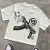 Y2k Style Fashion T-shirts Summer Gothic Slim 2000s Vintage Graphic T-shirts Punk Women Short Sleeve Sexy Streetwear T-shirts