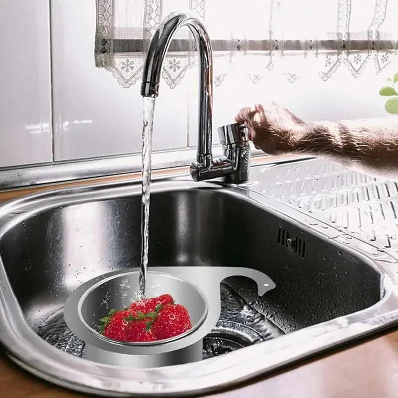 Stainless Steel Swan-Shaped Sink Strainer Basket Hanging Kitchen Drain Rack & Garbage Filter Swan Rust-Resistant Metal Strainer