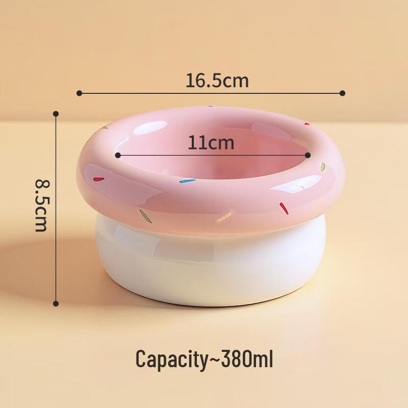 Qi e Donut Ceramic Pet Bowl