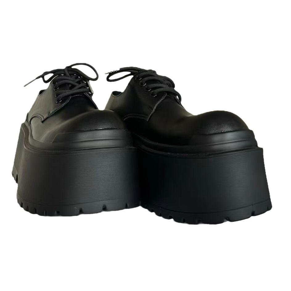 Scarpe Derbies con Plateau Uomo Autunno Inverno Aumento Altezza 10CM Designer Casual Modelli da Sfilata Nuove Personalizzate