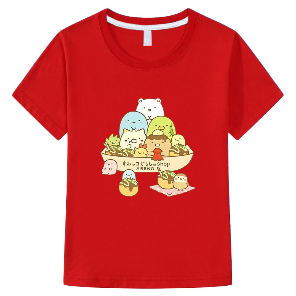 Sumikko Gurashi T-shirts Kids Summer Clothes Cartoon Print T Shirts Boy Girls Tshirts Anime Tee Cotton Top