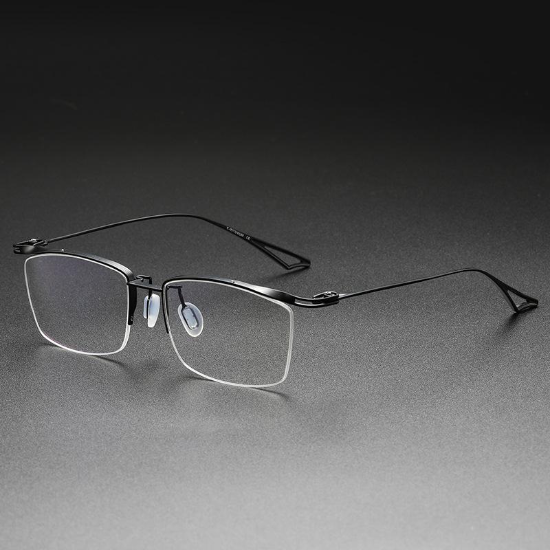 Latest Designer Style Super Fashion Half-rim Titanium Eyewear Optical Frames for Unisex Ready