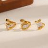 Geometric Stainless Steel Ring For Women With Electroplated Finish And Elegant Style For Fashion Accessories