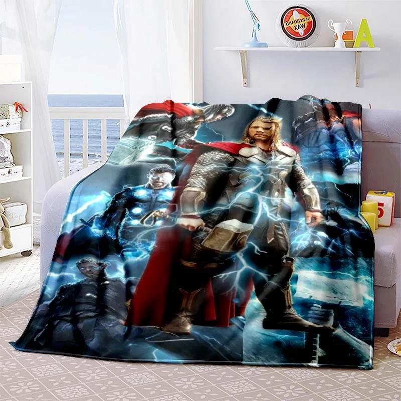 Cartoon Nordic Mythology Thor Series Blanket Living Room Bedroom Sofa Cover Blanket Soft and Comfortable Children's Nap Blanket