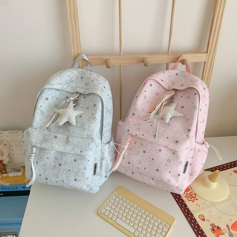 Schoolbag Schoolbag Ins Niche Korean High Value Junior High School Student Star Backpack Casual Versatile Large Capacity Backpack