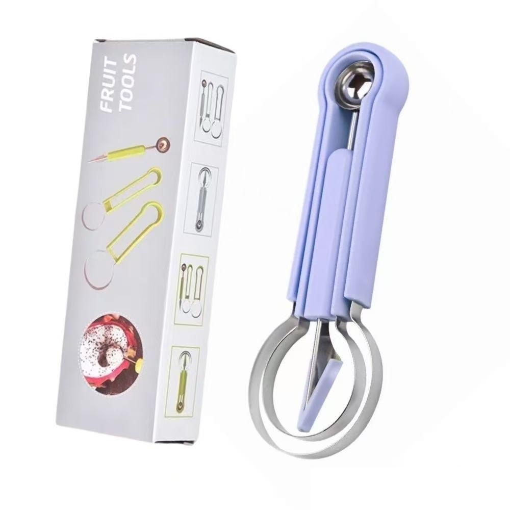 

Three-in-one fruit slicer, suitable for slicing, scooping and carving fruits. It is applicable to watermelons, cantaloupes, etc.