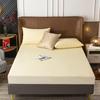 Levivel Elastic Velvet Bed Cover Bed Sheets Set Padded Mattress Cover Soft Queen King Solid Color 150 /160x200 For