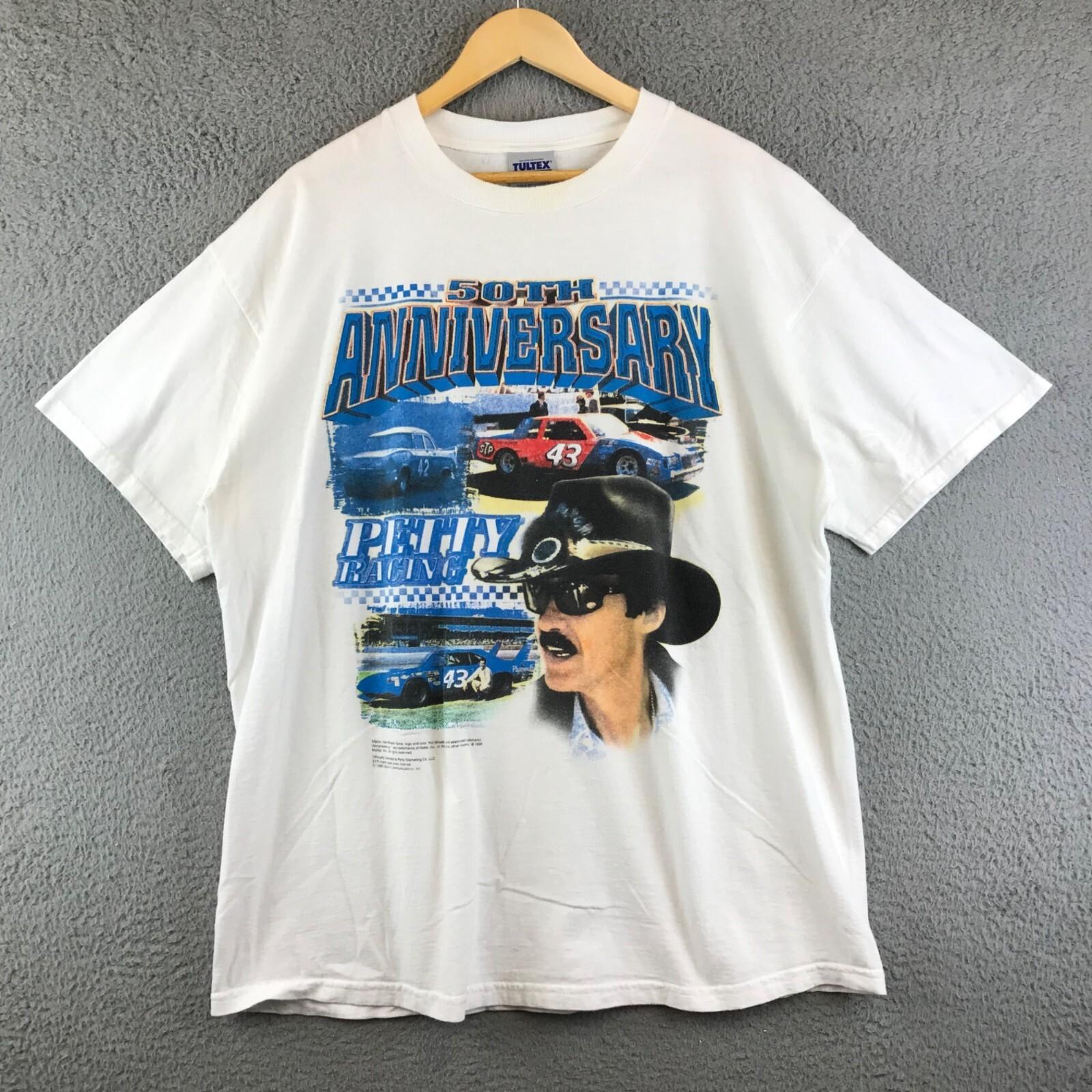 Vintage 90’s Richard Petty “50th Anniversary” Double Sided NASCAR XL M