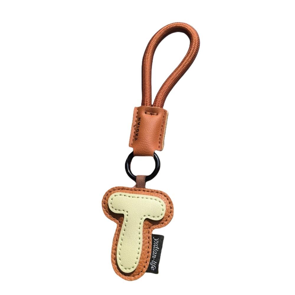 PU Leather 26 Letter Keychain Sweet Lucky Letter Pendant Fashion Alphabet Key Holder  Friend