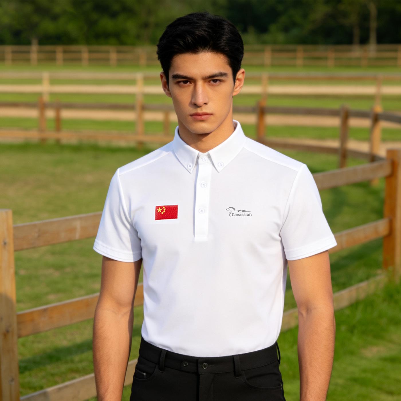 Cavassion Men s Quick-Dry Equestrian T-Shirt for Horse Riding & Cycling - Breathable & Classic Style XXL