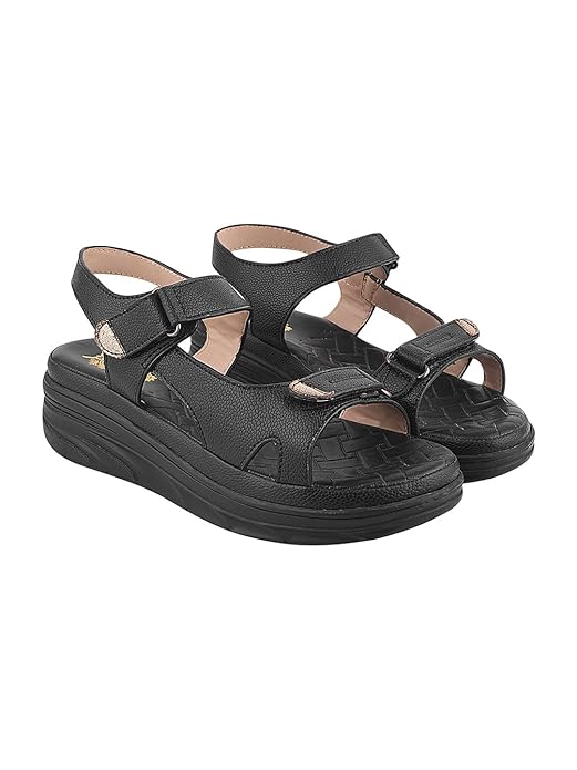 Shoetopia Womens Comfort Sandals | Lightweight Orthopedic Wedge Sandals with Adjustable Straps & Cushioned Sole for Casual Daily Footwear