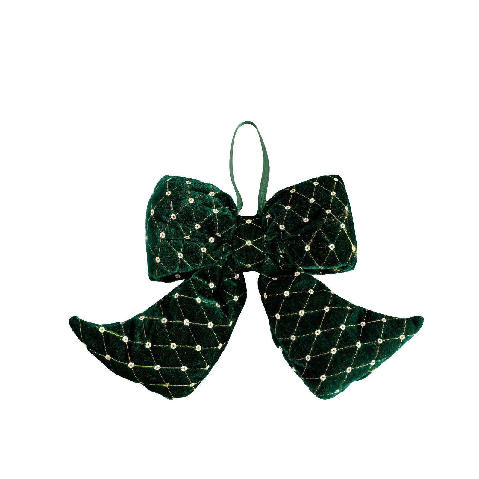 

Рождественская декоративная подвеска, Подвеска-бант, Плюшевый бант, Праздничная декоративная подвеска для вечеринки, Бант(S / M / L) One Size