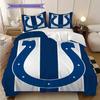 Indianapolis Colts Pattern Bedding Quilt Set Quilt Cover Pillowcase Home Decoration Birthday Gift (1 * duvet cover + 2 * pillowcase, without core)