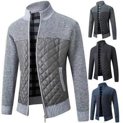 Warmer Cardigan Herren Fleece Reißverschluss Pullover Jacken Herrenmode Slim Fit Pullover Jacke