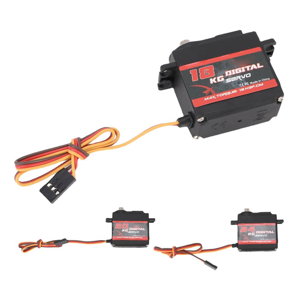 Digital Servo with Wire Metal Gear High Torsion Servo Motor for RC Car Truck Crawler Boat Robot 180 