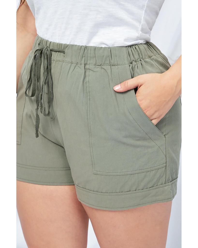Azura Exchange Elastic Waist Drawstring Pocket Shorts