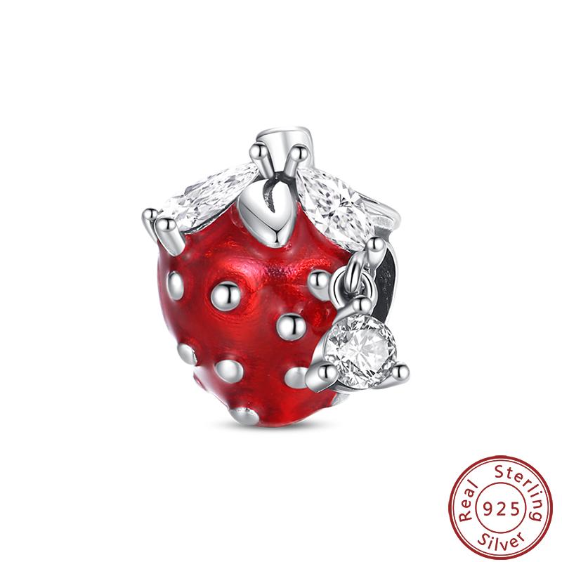 Copper Strawberry Pineapple Avocado Fruit Dessert Series Sweet Charms Beads 3Mm Diy Gift Fine Jewelry