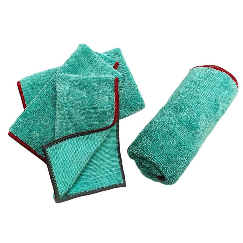 Heavy Duty 500GSM Microfiber Cleaning Cloth Towel 40x40CM Super Absorbent Car Detailing Towel Non Scratch Safe Quick Dry