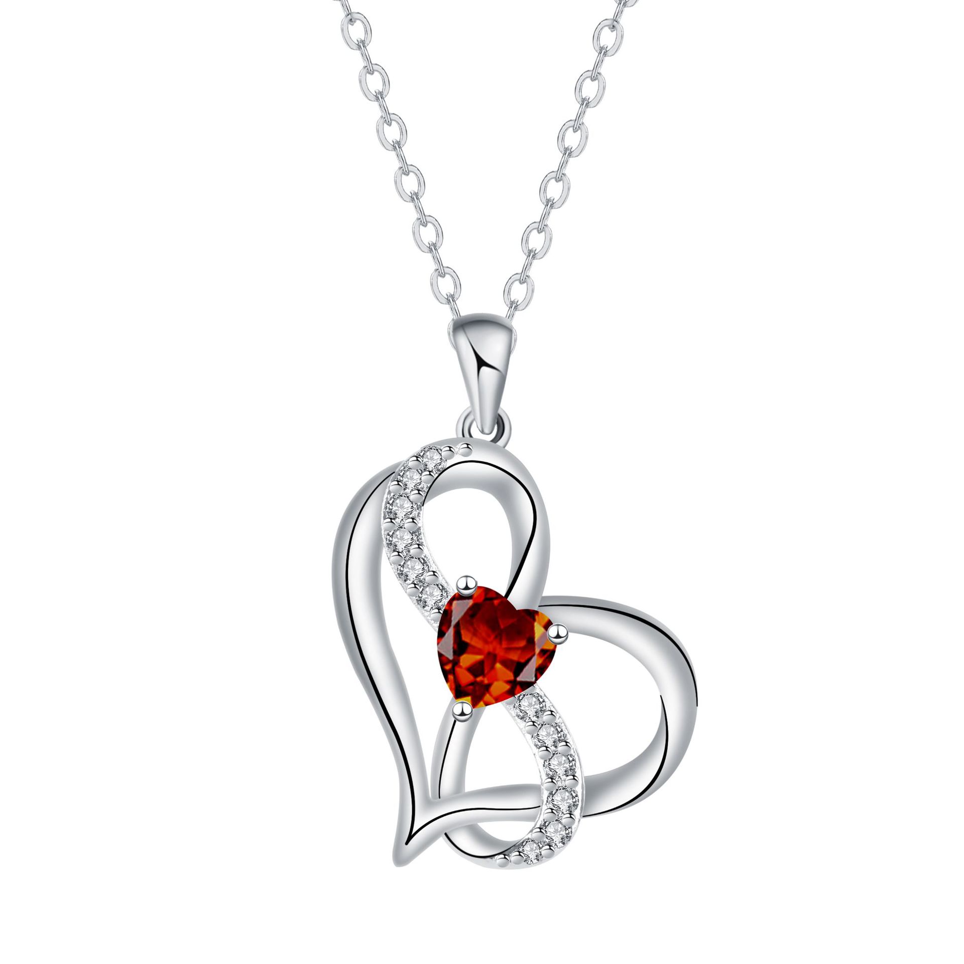 Women s Heart Pendant Collarbone Necklace Simple and Versatile