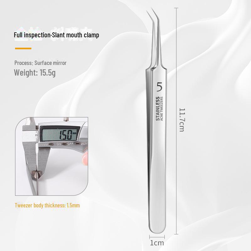 Stainless Steel Acne Needle & Blackhead Tweezers Set
