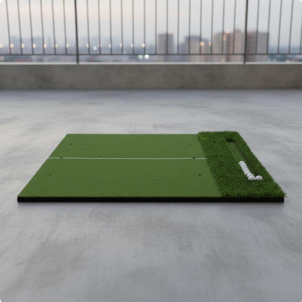 Golf Practice Mat Indoor Outdoor Use Hitting NonSlip Base for Beginners 120150cm Green