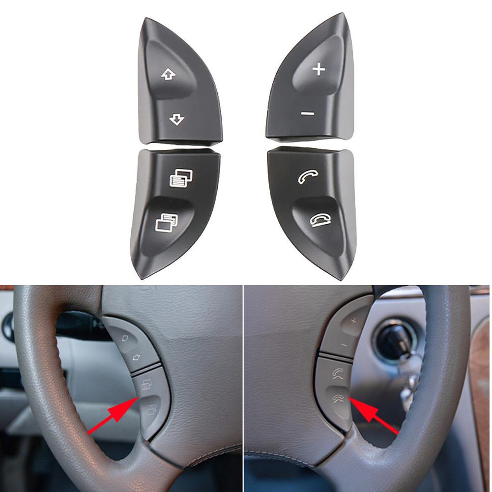 Car Steering Wheel Switch Control Buttons Cover Multi-function Switch Buttons For Mercedes W220 W215 Black Car Supplies