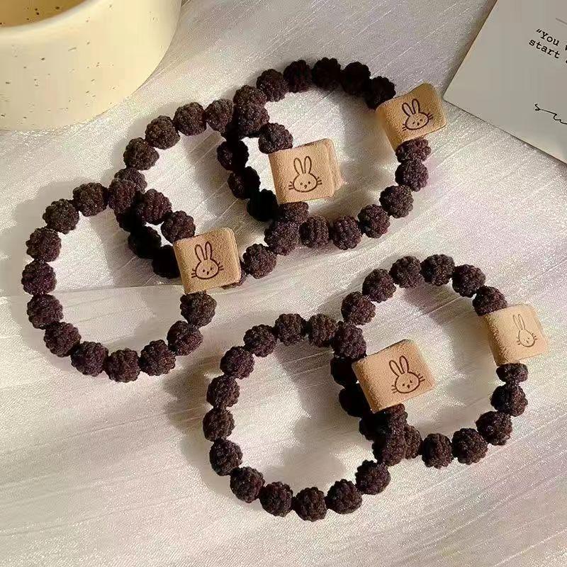 6-Pack Frosted Elastic Hair Rings - Durable, Simple Ponytail Bands for Women