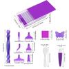 5D Diamond Painting Art Tools Kit - 16pcs Multi-Style Multifunctional Pen Heads,Resin Point Drill Pen,Wax, Storage Tray & Brush
