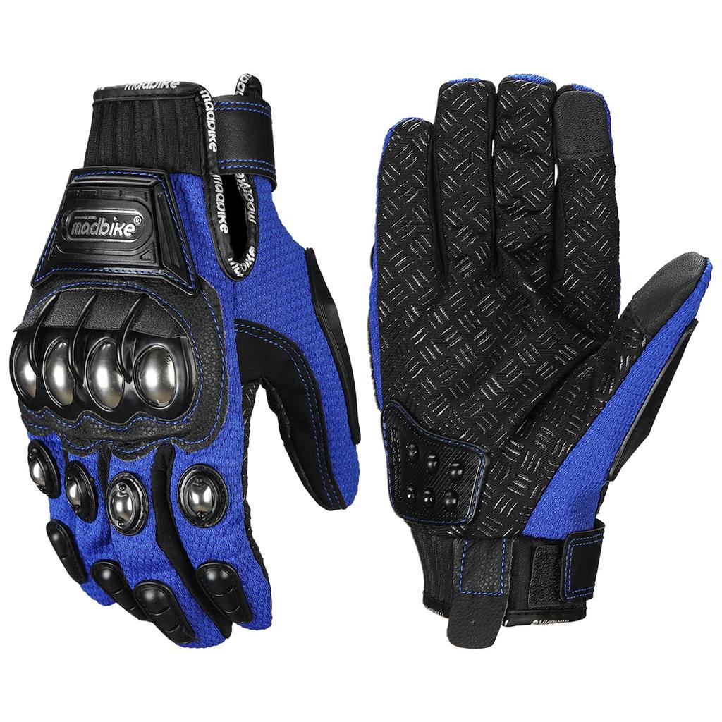 ILM Motorbike Glove, Knuckle Guard, For Summer/Winter, Men's, Women's, Blue