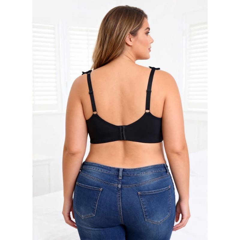 Wireless Lace Ultra Thin Plus Size Bra For Big Chest Push Up